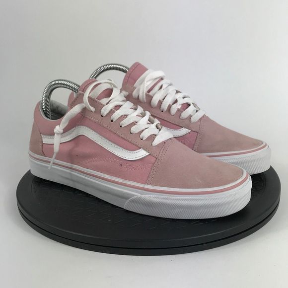 Vans Old Skool Pink/White Athletic Skate Casual Shoes Women’s Size 9 - Picture 3 of 12